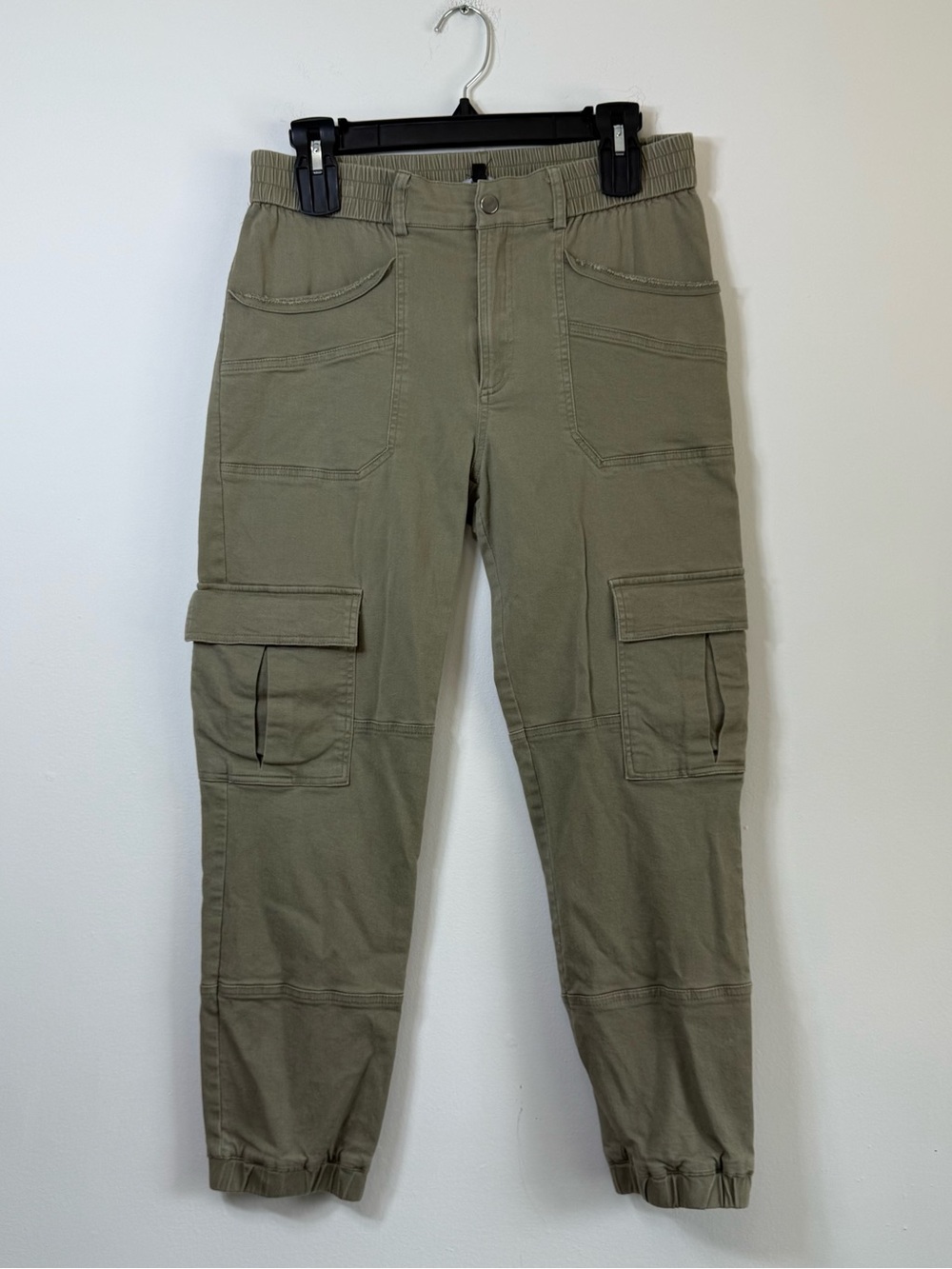FATE Olive Green Utility Cargo Jogger Pants Cotton Stretch Size L